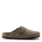 Birkenstock Boston Suede Soft Footbed Taupe, Regular Fit - Shoetopia Footwear