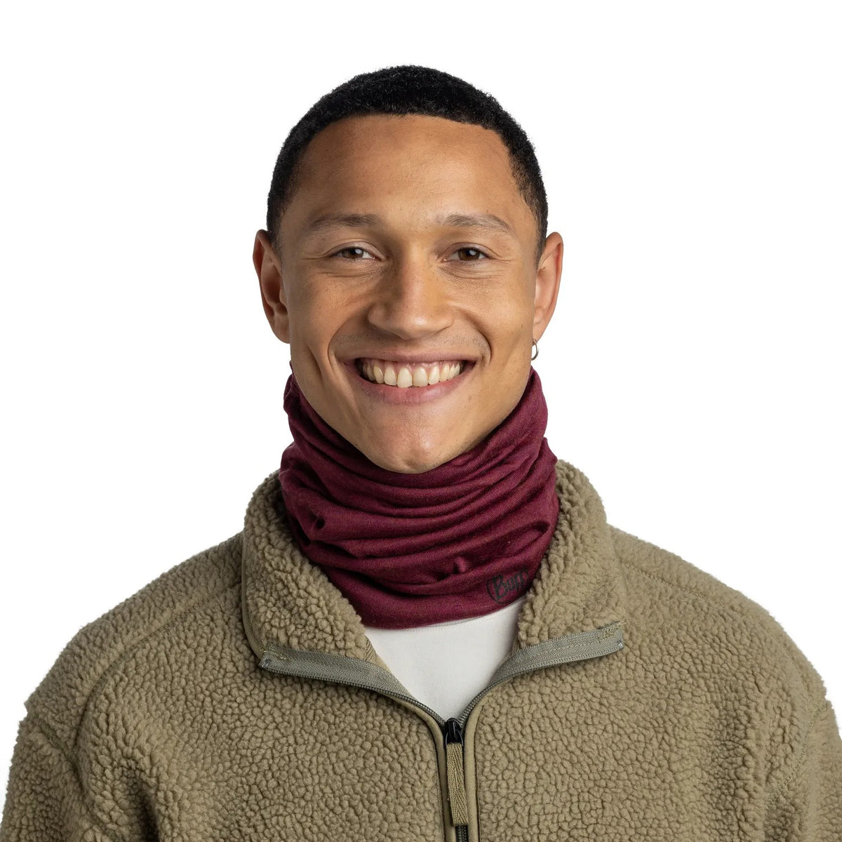 Buff Merino Midweight Neckwear - Melange Tibetan Red - Shoetopia Footwear