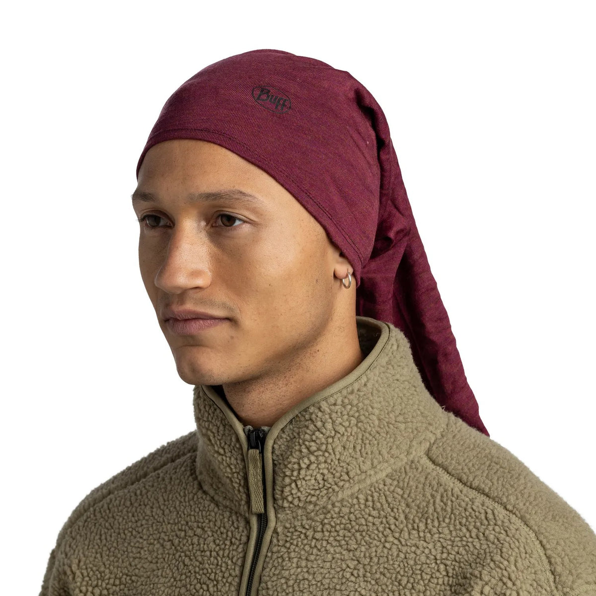 Buff Merino Midweight Neckwear - Melange Tibetan Red - Shoetopia Footwear