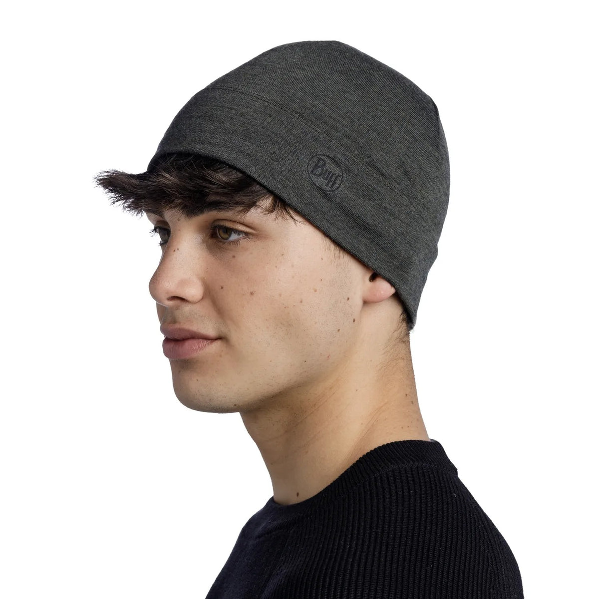 Buff Merino Midweight Beanie - Solid Bark - Shoetopia Footwear