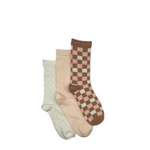 K.BELL SOFT AND DREAMY 3 PACK CHECKERED CREW