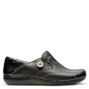 Clarks, Un Loop, Women's, Flats, Black, Side view