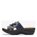 Clarks, Merliah 2 Belle, Women's, Slide Sandal, Blue Floral, Medial side view