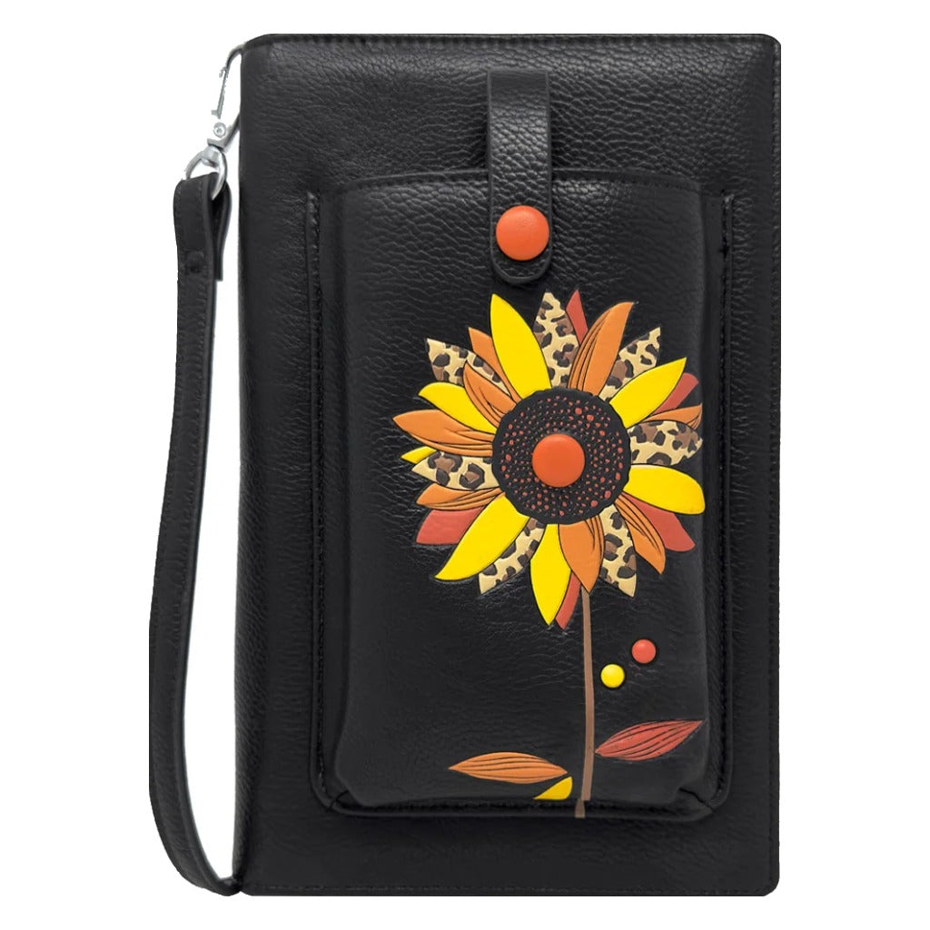 Espe, Glory iSmart, Women's, Crossbody Wallet, Black, Front view
