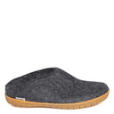 Glerups Slipper With Rubber Sole - Charcoal - Shoetopia Footwear