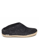 Glerups Slipper With Leather Sole - Charcoal - Shoetopia Footwear