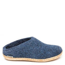 Glerups Slipper With Leather Sole - Denim - Shoetopia Footwear