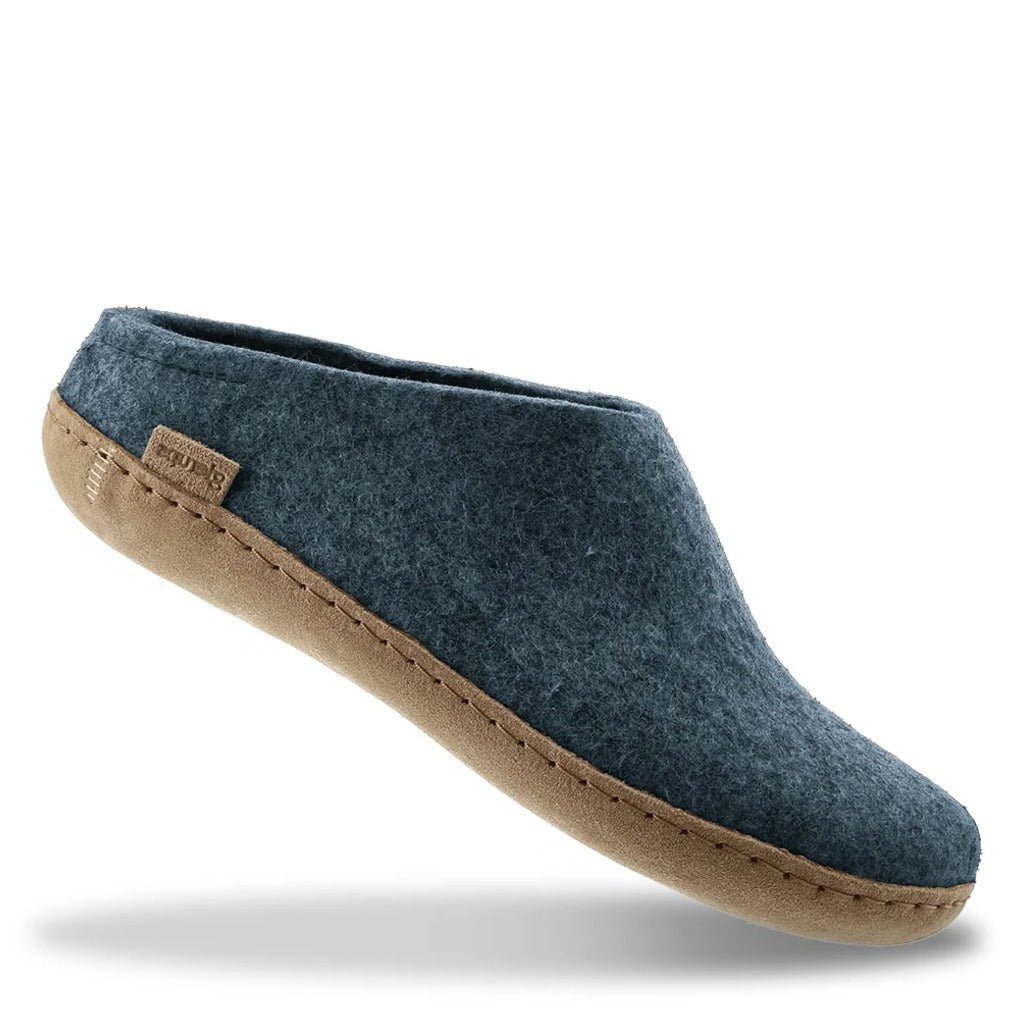 Glerups Slip-On With Leather Sole - Denim - Shoetopia Footwear