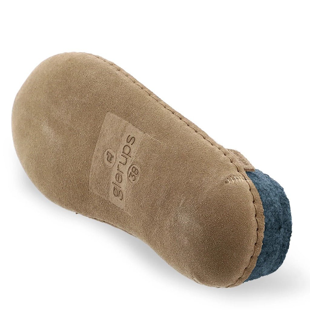 Glerups Slip-On With Leather Sole - Denim - Shoetopia Footwear