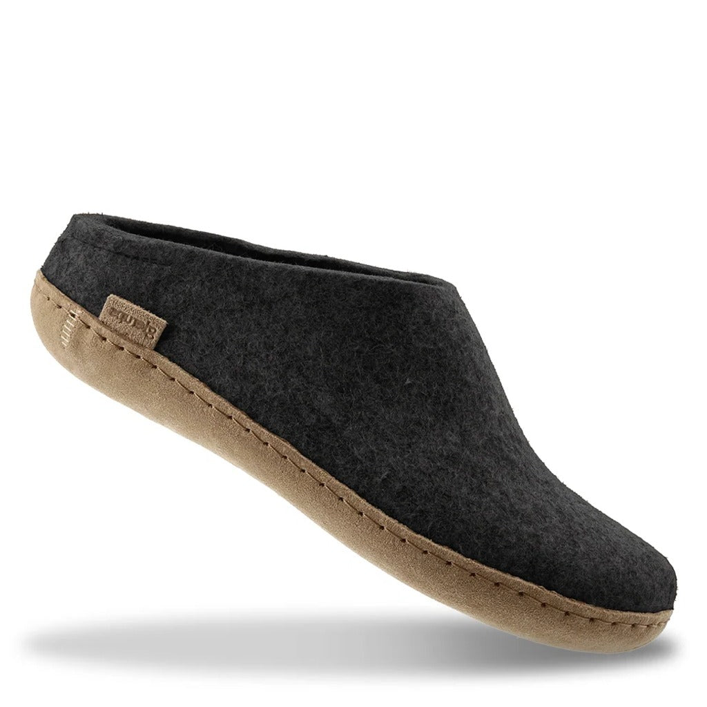 Glerups Slip-On With Leather Sole - Charcoal - Shoetopia Footwear