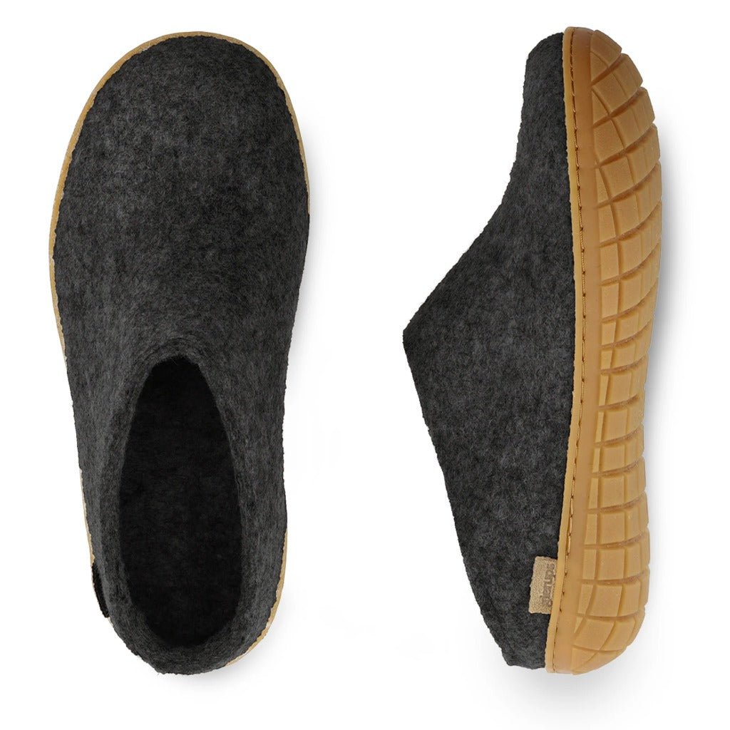 Glerups Slip-On With Rubber Sole - Charcoal - Shoetopia Footwear