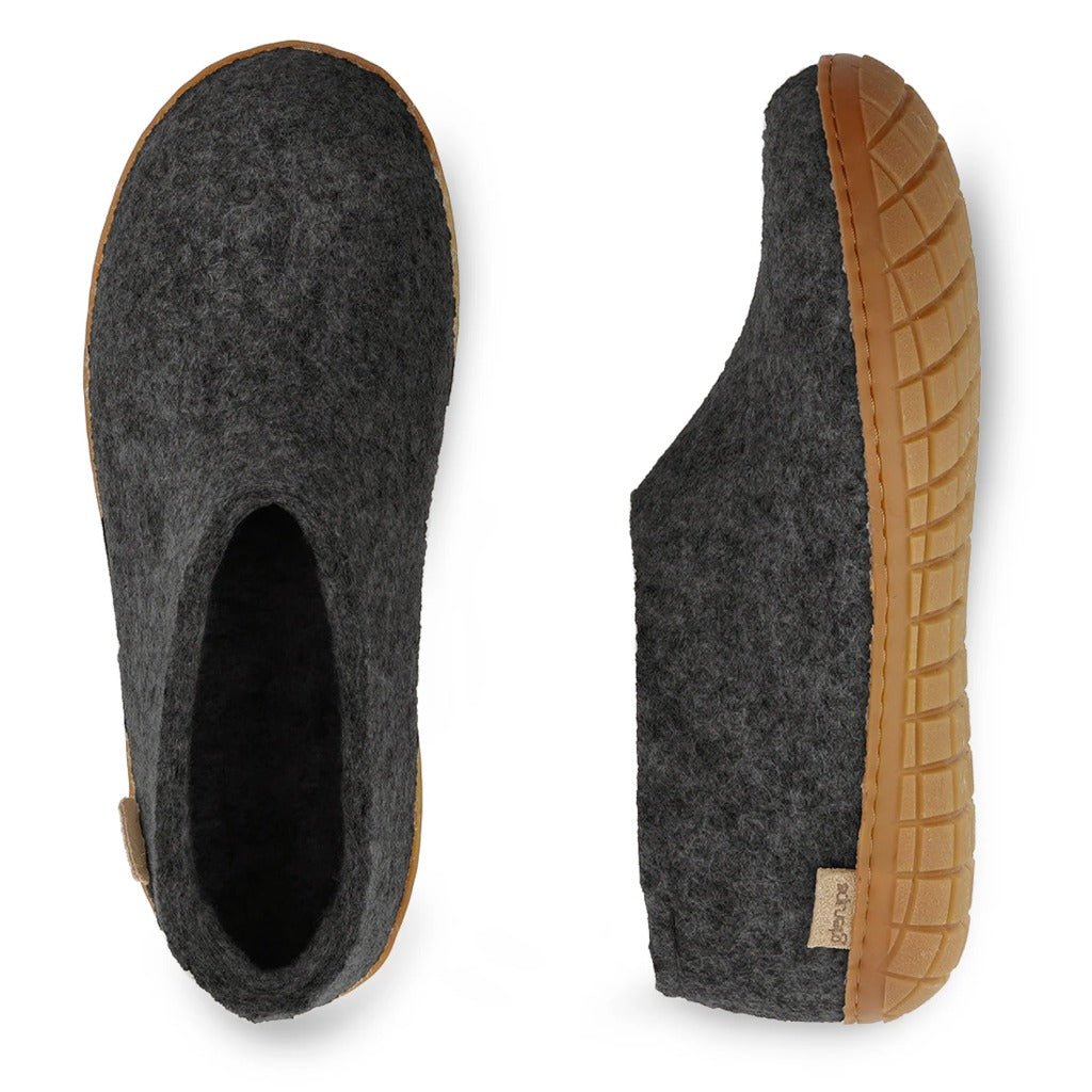Glerups Shoe With Rubber Sole - Charcoal - Shoetopia Footwear