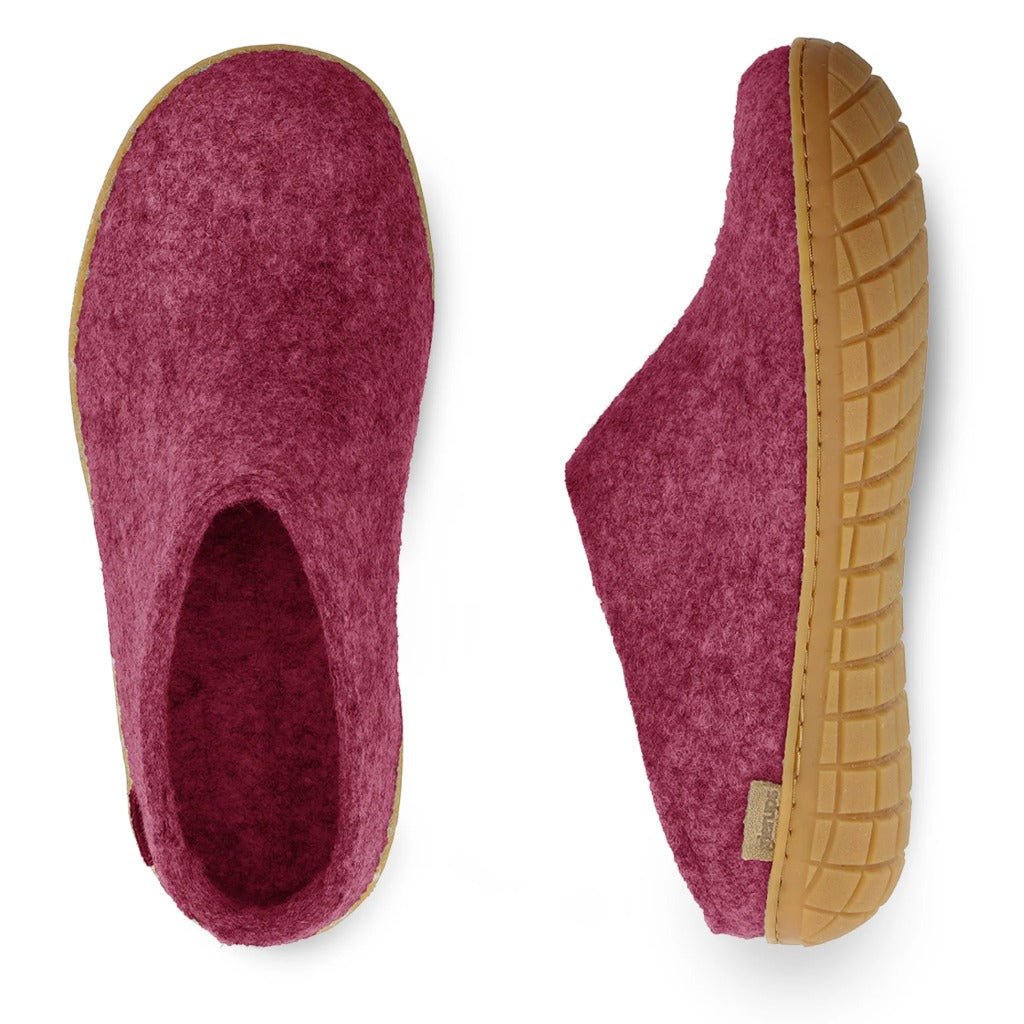 Glerups Slip-On With Rubber Sole - Cranberry - Shoetopia Footwear