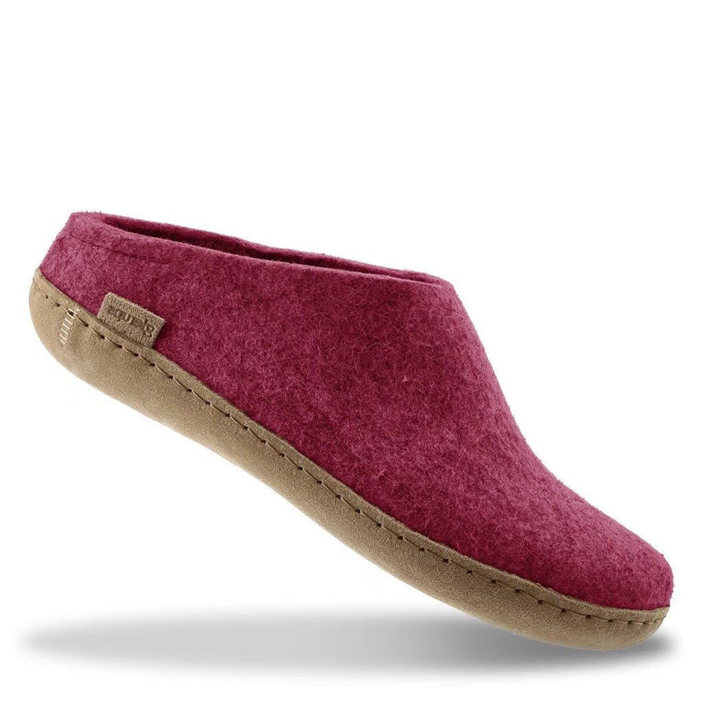 Glerups Slip-On With Leather Sole - Cranberry - Shoetopia Footwear