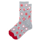 Hotsox, Holiday Mints, Women's, Crew Sock, Grey, Front view