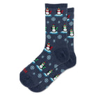 Hotsox, Christmas Penguins, Women's, Crew Sock, Denim, Front view