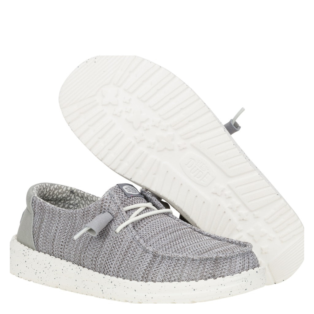 Hey Dude Wendy Stretch Sox, Light Grey - Shoetopia Footwear