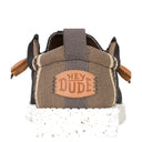 Hey Dude, Wally Craft Linen, Men's, Casual Slip-On, Black/Walnut, Rear view