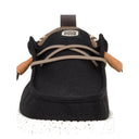 Hey Dude, Wally Craft Linen, Men's, Casual Slip-On, Black/Walnut, Front view