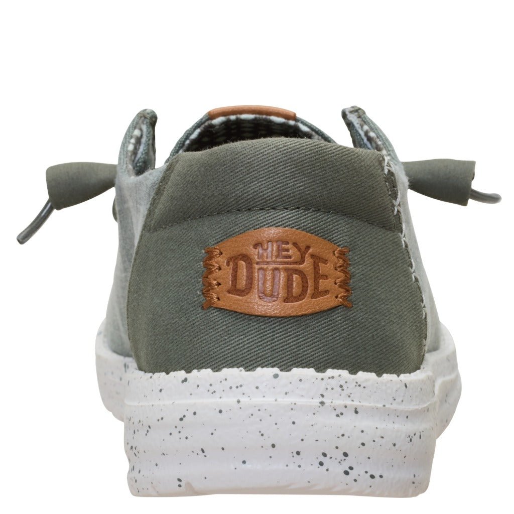 Hey Dude Wendy Chambray Grid Olive - Shoetopia Footwear