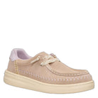 Hey Dude, Harper Moc Crafted Suede, Women's, Casual Shoe, Sesame, Angled view