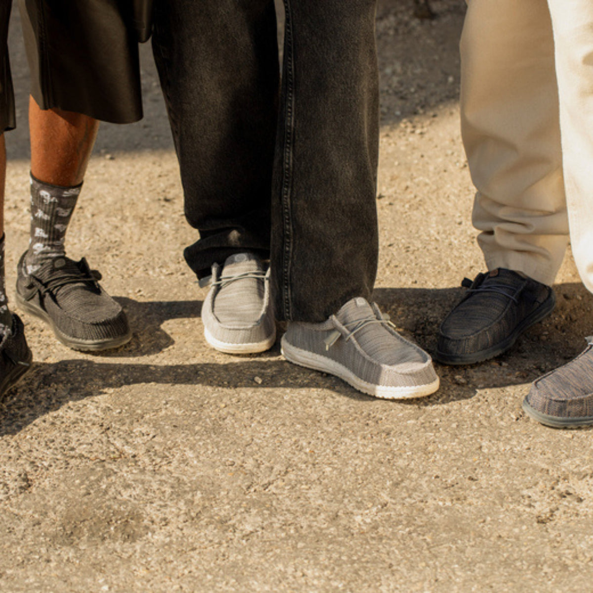 Hey Dude Wally Stretch Sox, Grey - Shoetopia Footwear