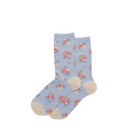 Hotsox, Ditzy Flower, Women's, Crew Sock, Blue, Side view