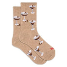 Hotsox, Espresso Martini, Women's, Crew Sock, Natural, Front view