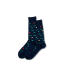Hotsox, Golf Crew, Men's, Crew Sock, Navy, Side view