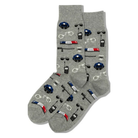 Hotsox, Police, Men's, Crew Sock, Grey, Front view
