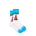 Hotsox, Winter Bear, Women's, Crew Sock, White, Side view