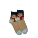 Hotsox, Winter Hedgehog, Women's, Crew Sock, Tan, Side view