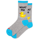 Hotsox, What the Duck, Women's, Crew Sock, Grey, Product photo