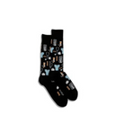 Hotsox, Graphic Crew, Men's, Crew Sock, Assorted, Side view