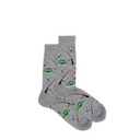 Hotsox, Graphic Crew, Men's, Crew Sock, Assorted, Side view
