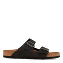 Birkenstock, Arizona Oiled Leather, Unisex, Sandal, Black, Side view