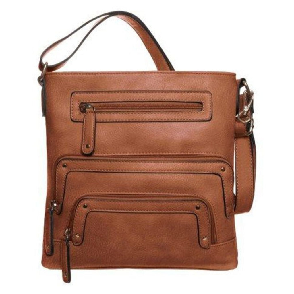 La Diva, 43916, Crossbody Bag, Cognac, Front view