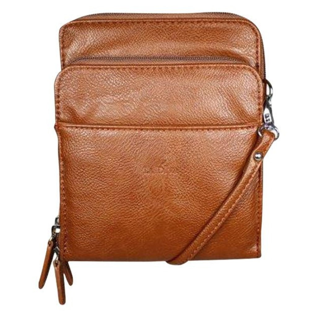 La Diva, 5249, Crossbody Bag, Cognac, Front view