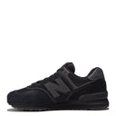 New Balance, 574, Men's, Sneaker, Black, Angled view