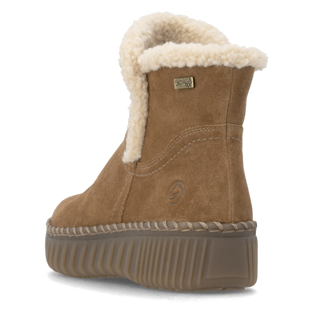 Remonte, D4A73, Women's, Boot, Brown, Rear view