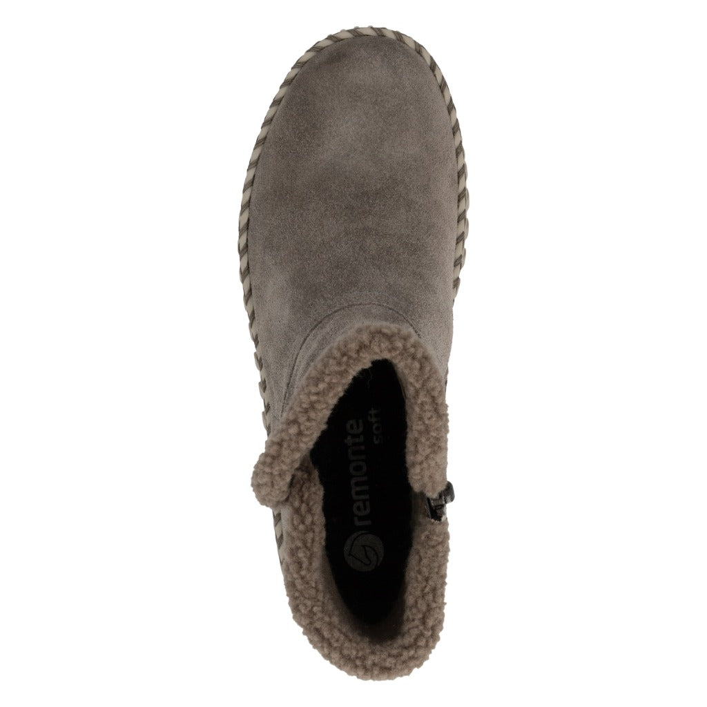 Remonte, D4A73, Women's, Boot, Grey, Top view