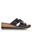 Remonte, D6456, Women's, Mule, Black, Side view