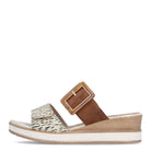 Remonte, D6463, Women's, Sandal, Beige/Gold, Side view