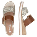 Remonte, D6463, Women's, Sandal, Beige/Gold, Angled view