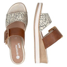 Remonte, D6463, Women's, Sandal, Beige/Gold, Angled view