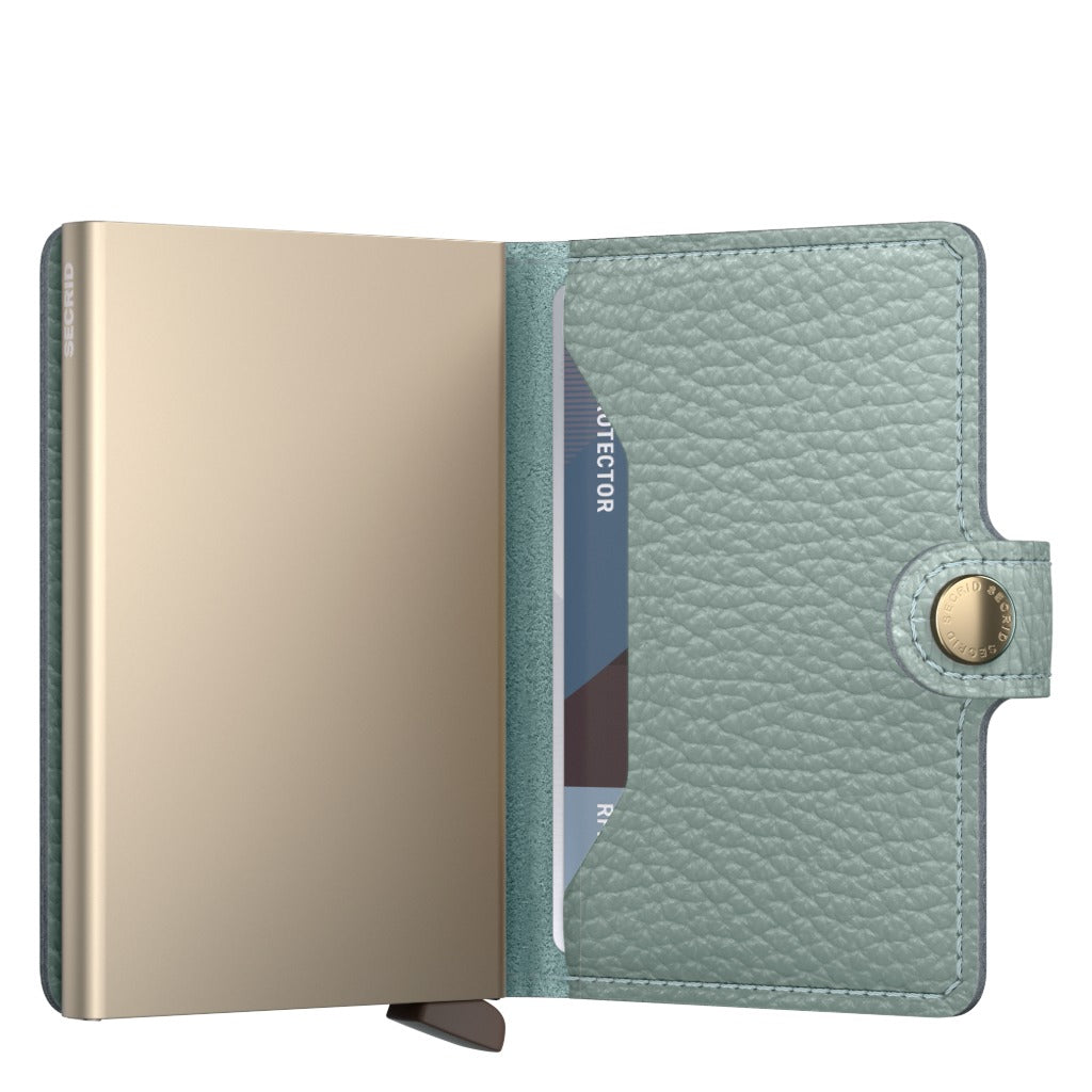 Secrid, Miniwallet Pebble, Wallet, Sea Green, Half-open view