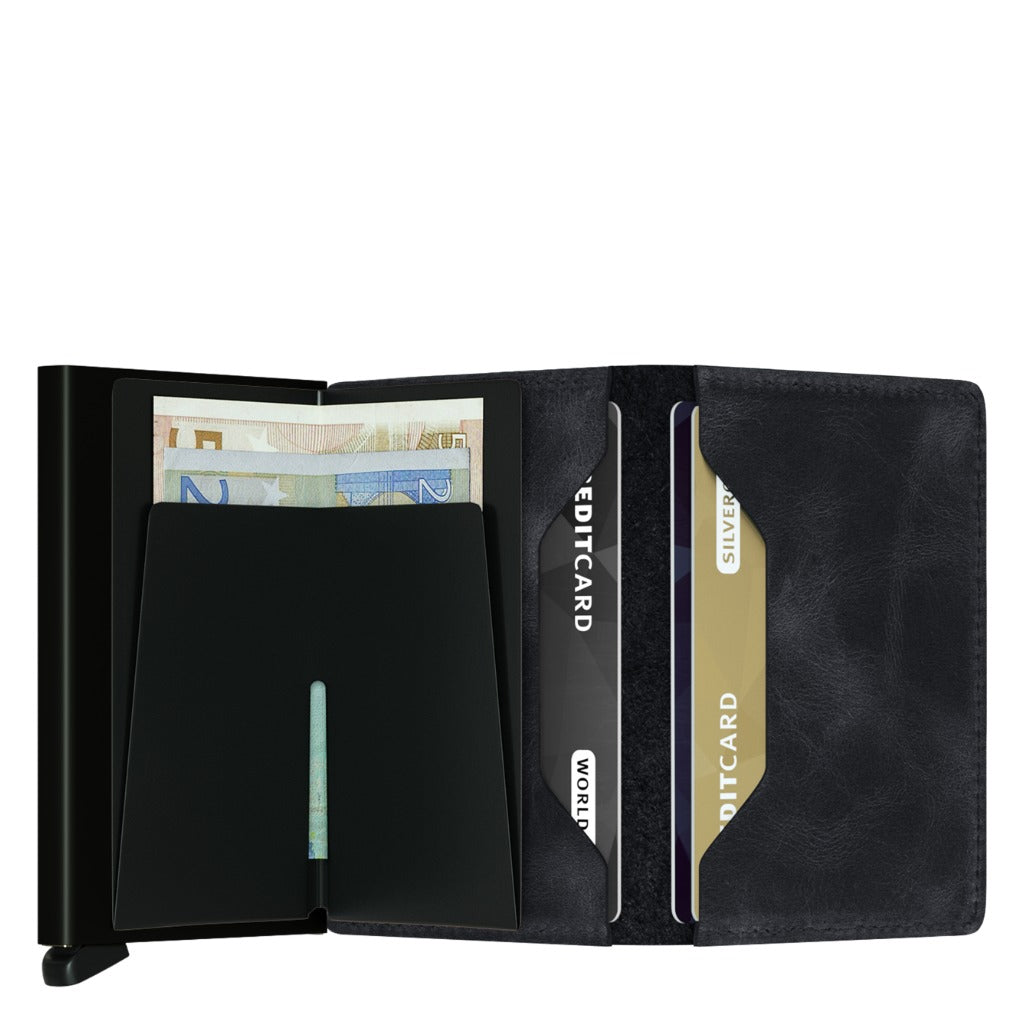 Secrid, Slimwallet Vintage, Wallet, Black, Open view