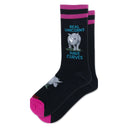 Hotsox, Real Unicorns, Women's, Crew Sock, Black, Front view