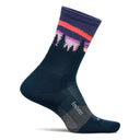 Feetures, Trail Max Cushion Mini-Crew, Unisex, Sock, Purple Aurora, Angled view