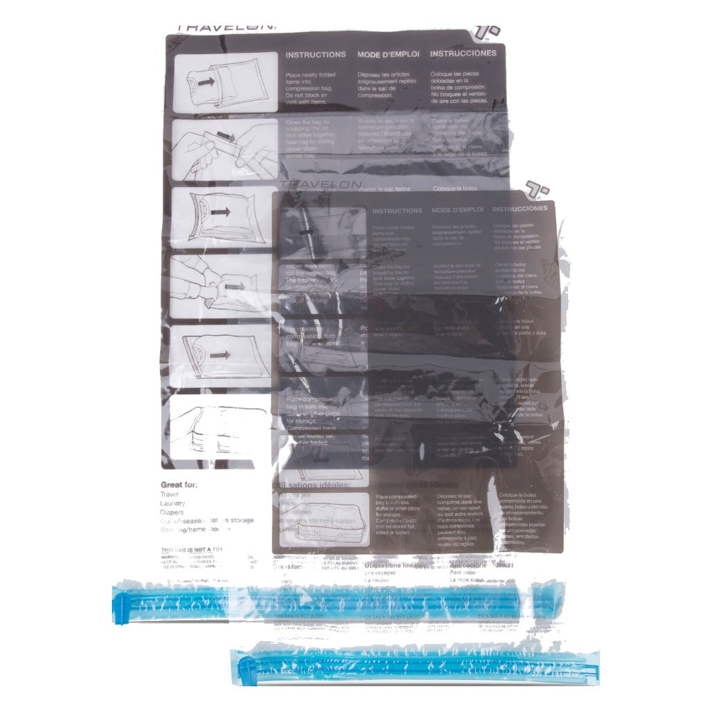 Travelon, Compression Packing Bags, Packing Bags, Clear, Front view